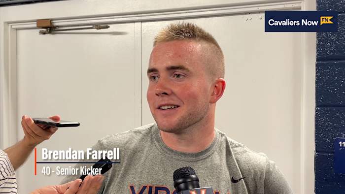 Virginia kicker Brendan Farrell talks about his game-winning field goal against Old Dominion.